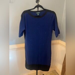 Lauren Ralph Lauren knit  Blue and Black trim  Dress size 10